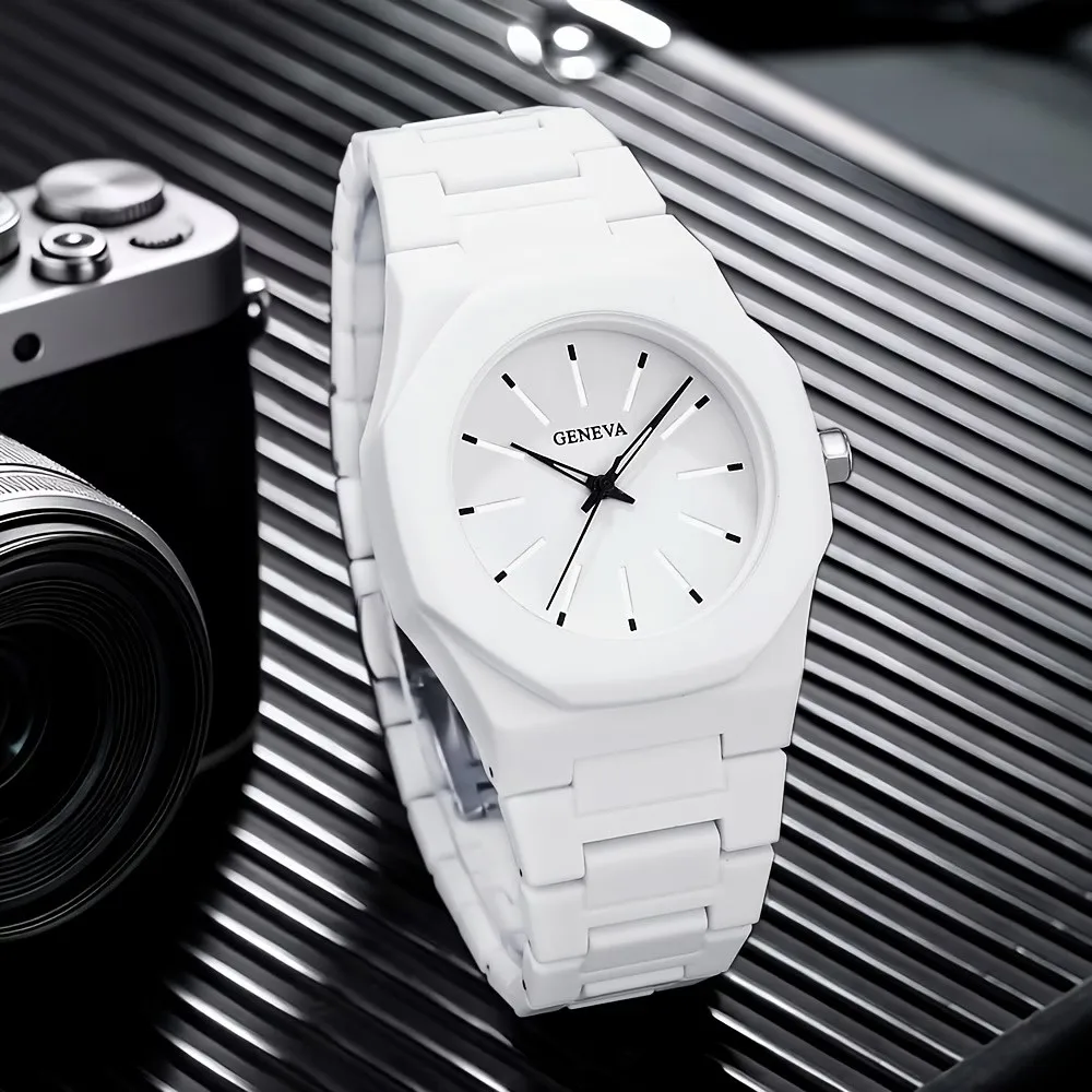 1Pc, Minimalist Men's Fashion Watch, Simple Men's Business Plastic Strap Quartz Watch, Men's Fashion Quartz Watch, Comfortable Casual Sports Style - Ideal Gift for Men