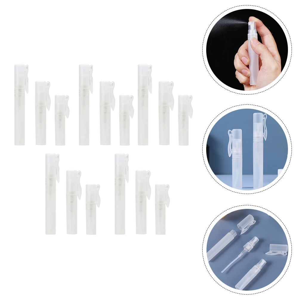 

15pcs Sample Mini Plastic Spray Travel Perfume Packaging Sub-Packaging Containers Lightweight Storage For Perfume Samples Travel
