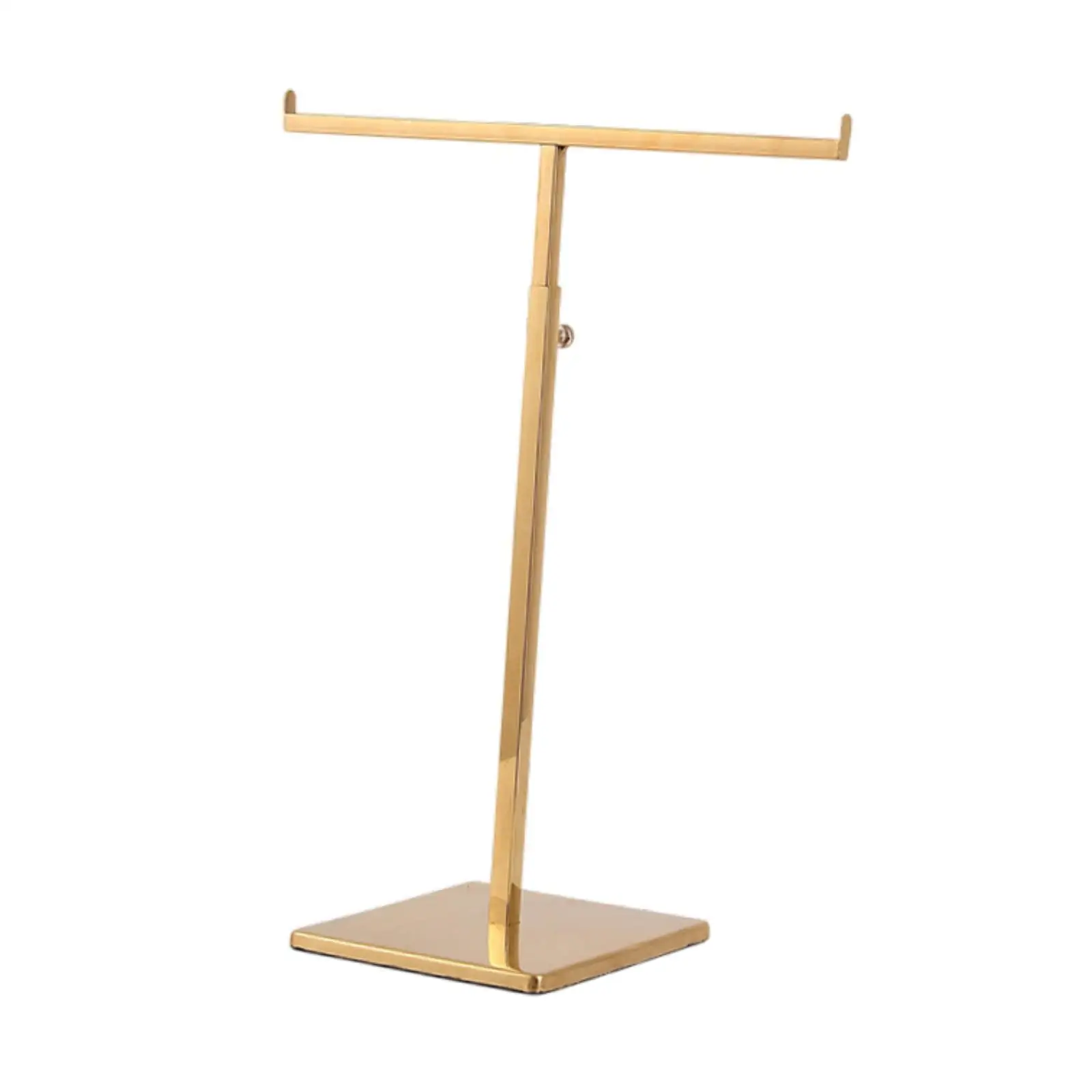 Adjustable Purse Display Stand Stainless Steel Handbag Holder T Bar Rack Non Slip Base for Store Home Jewelry Scarf Necklace