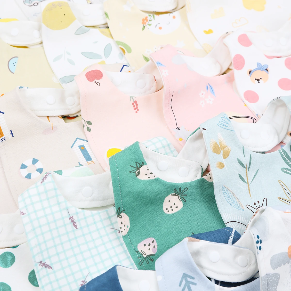 5Pcs Baby Bibs Burp Clothes Cotton Newborn Bibs for Girls Boys Baby Stuff Infant Accessories Toddler Saliva Towels Baby Care