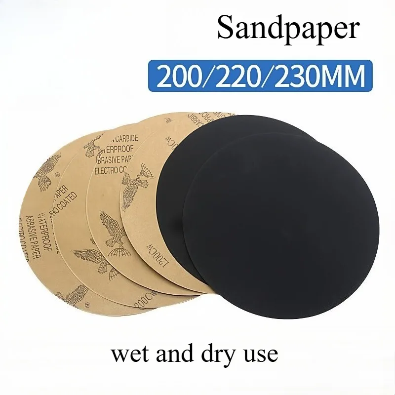 

Metallography Sandpaper round without glue diameter 200/220/230MM dry and wet polishing sandpaper 60grit~ 2000grit