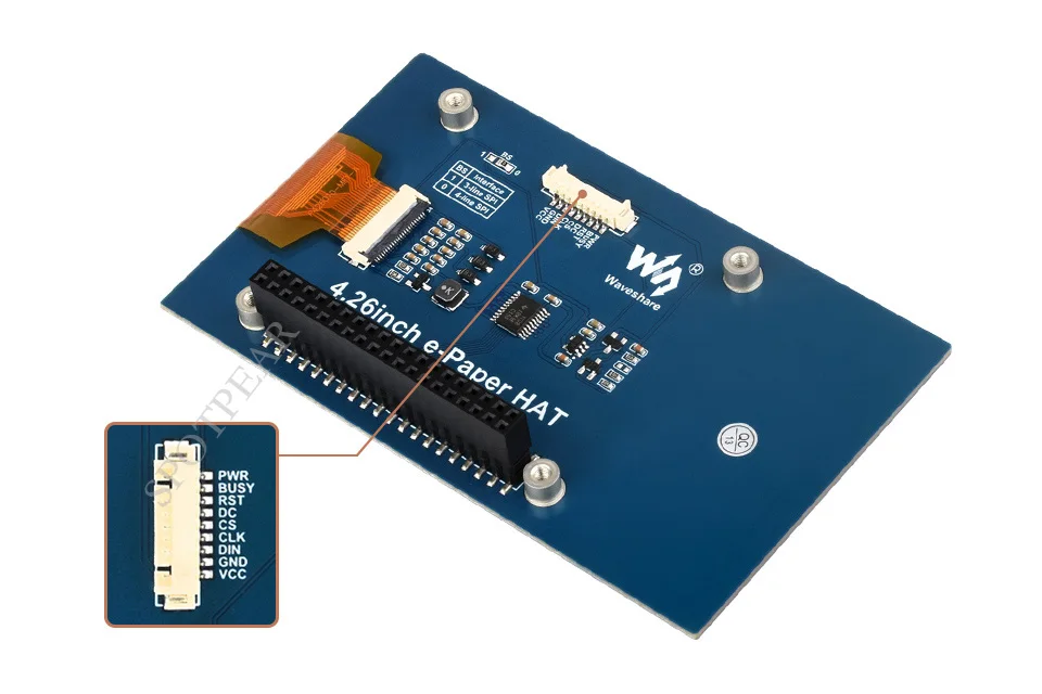 라즈베리 파이 전자 종이 4.26 인치 E-링크 디스플레이 스크린 모자, 아두이노, 젯슨, STM32 용, 800x480, 흑백