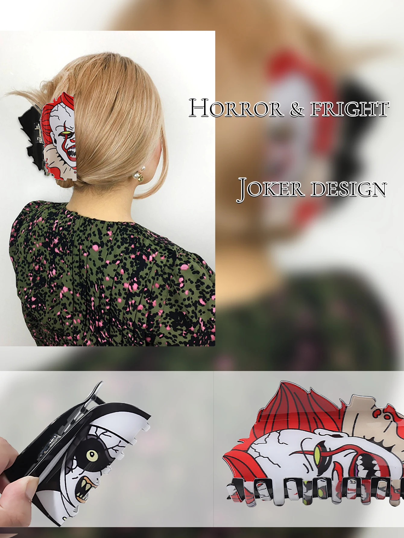 Halloween Grip Clip Hair Shark Clip