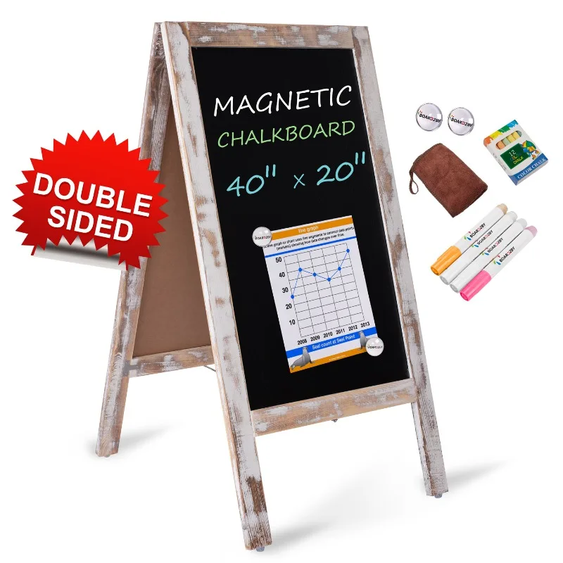A-shaped blackboard poster holder, floor-to-ceiling wooden folding whiteboard erase chalk brand