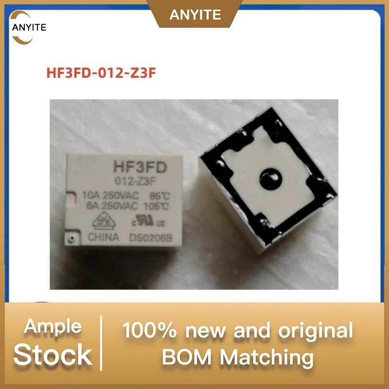 

New 10Pcs/LOT HF HF3FD-012-Z3F HF3FD-012 5PINS 10A 12VDC