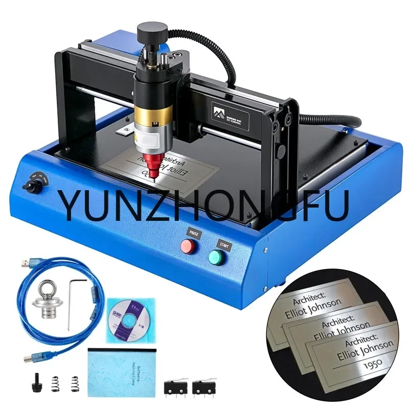 Stainless Steel Metal Nameplate 2015/3020 CNC Router Marking Engraving Machine for Metal and Plastic