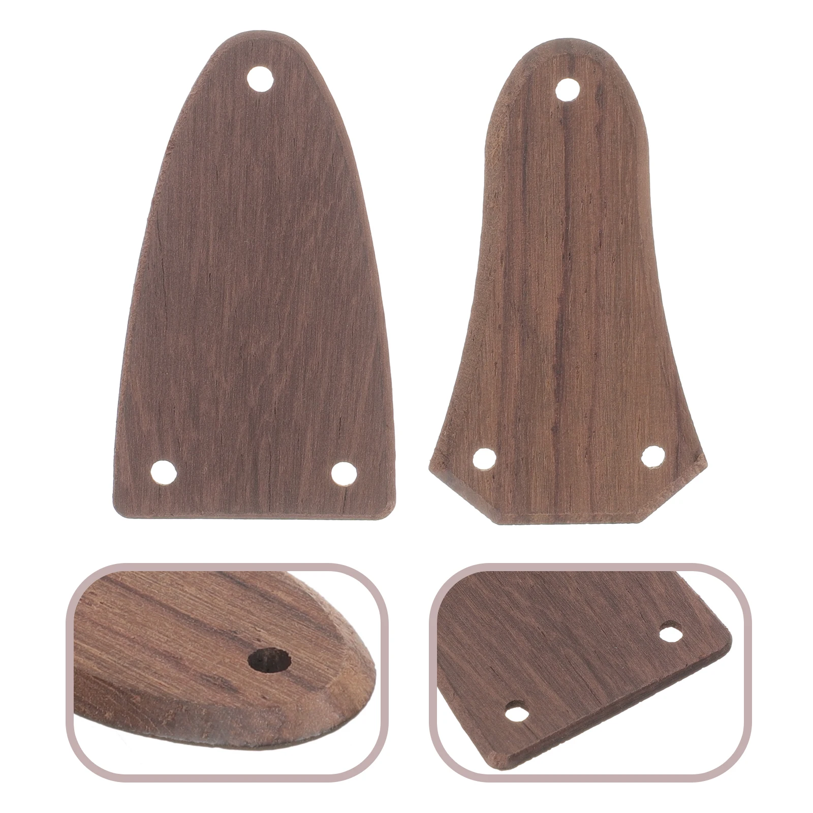 

2 Pcs Guitar Adjustment Rod Electric Accessories Truss Cover Wood Covers Fitting Bass