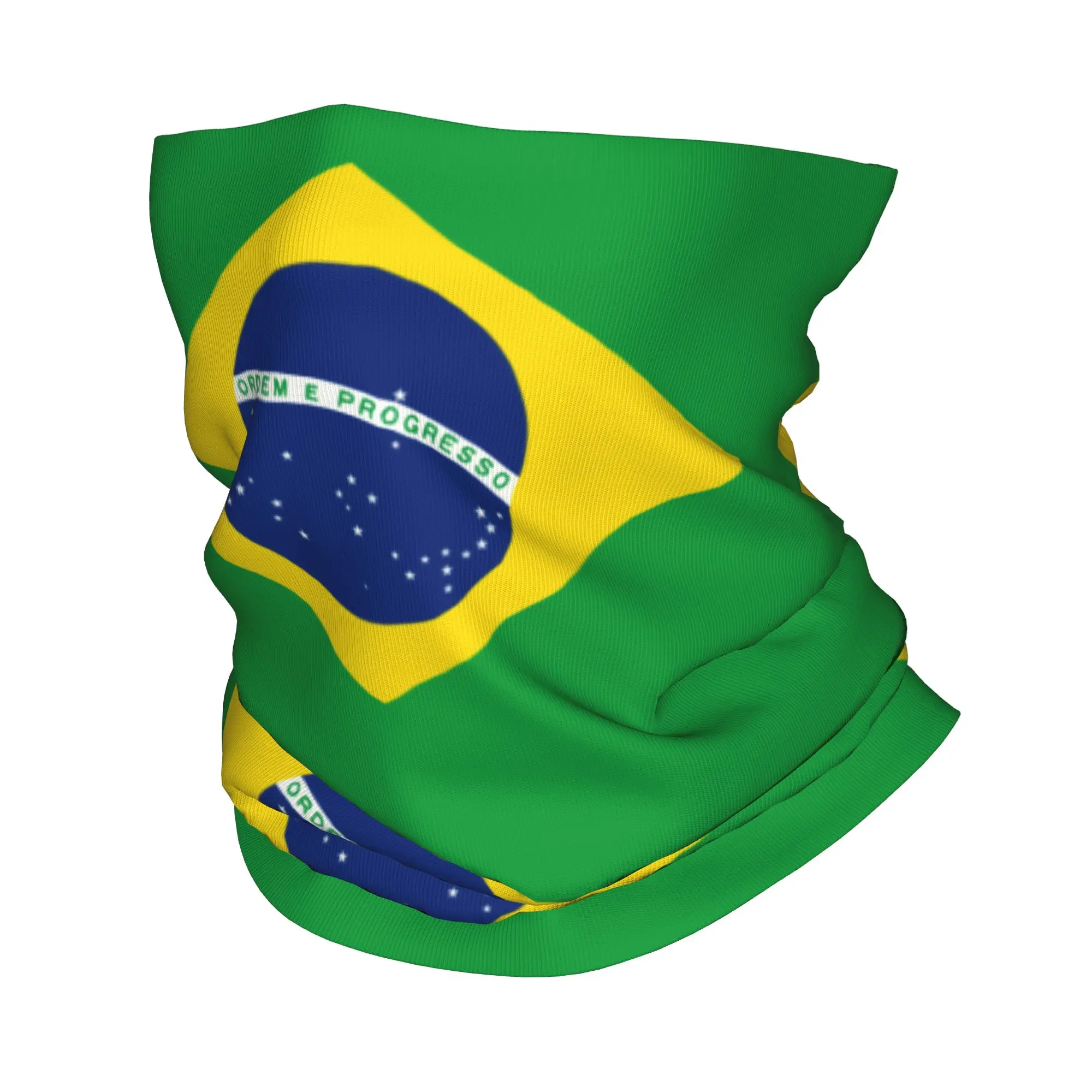 Brazil Flag Bandana Neck Cover Printed  Balaclavas Face Scarf Multi-use Cycling Fishing for Men Women Adult Washable