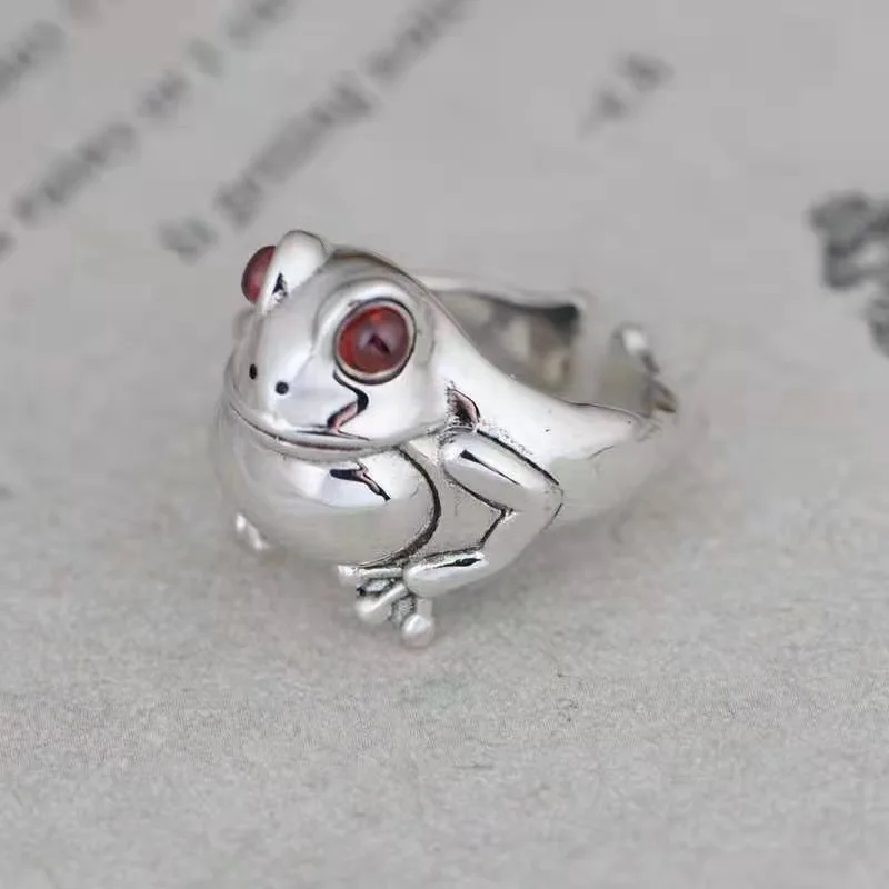 Creative Design Animal Retro Ring Adjustable Rings For Women Jewelry Animal Rings For Women Frog Toad Metal Wrap Ring Party Gift