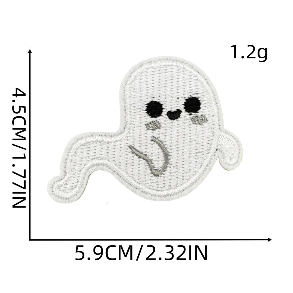 Halloween Costume Embroidery Patches Iron-on For Clothing  Kids Spider Bat Ghost Pumpkin Cat Applique DIY Brooch Accessories