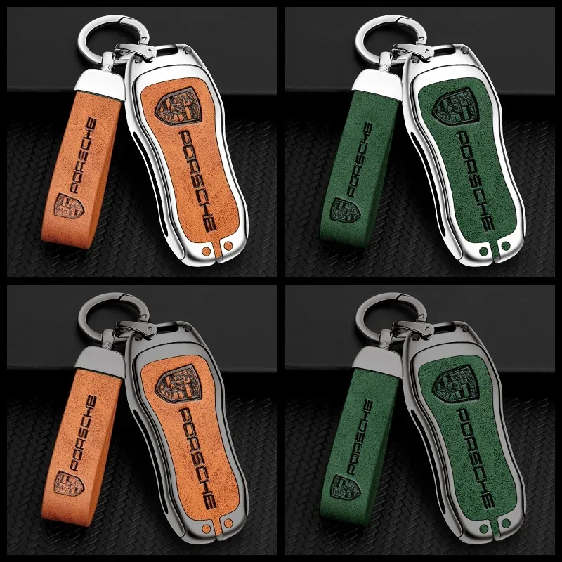 Zinc Alloy Car Key Case Cover Remote Shell For Porsche 958 Macan 911 Panamera 996 991 Boxster 987 997 2019 2020 Auto Accessories