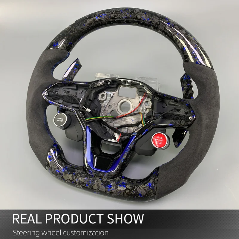 Volante esportivo personalizado de fibra de carbono, para volkswagen mk8 golf 8 gti/r/tneeg/jetta/cc/passat 2020-2025