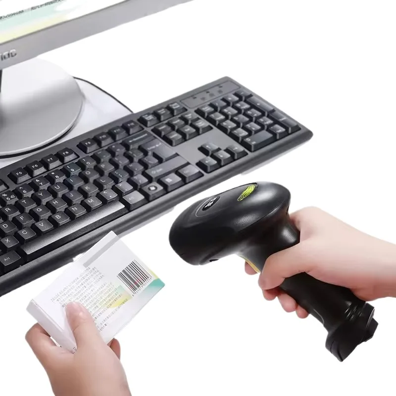 YK-910 1D USB ماسح الباركود بالليزر مع واجهة COM في المخزون