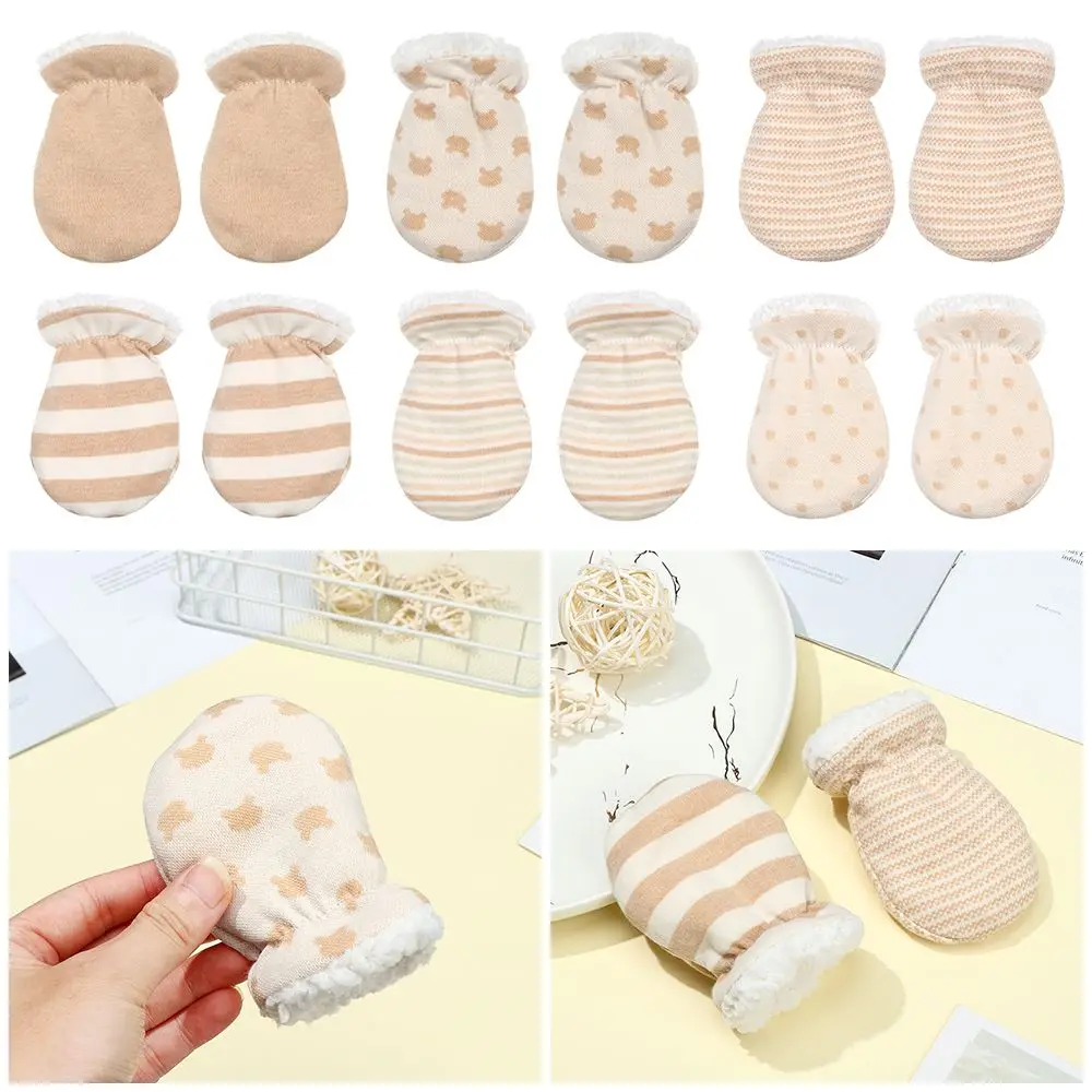 

Boys Girls Cute Full Finger Newborn Gloves Toddler Infant Mittens Fleece Gloves Baby Anti-Grab Mittens
