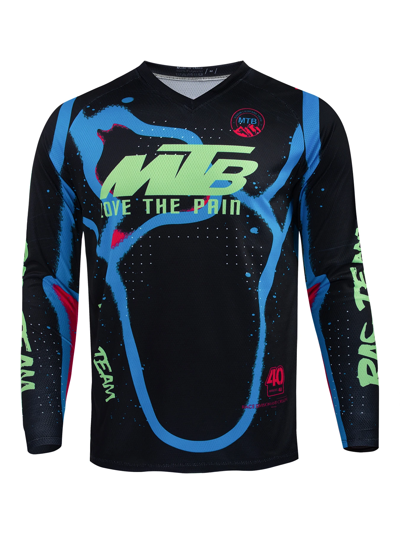 Langarm-Downhill-Trikot MTB-Rennshirt für Radfahren, Motocross und Mountainbiking, Langarm-Sportshirt für Herren