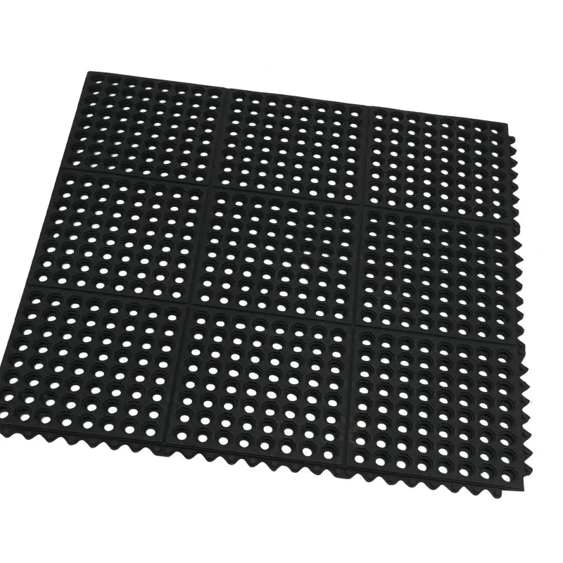 Alas Kaki Anti Lelah Karet Hitam 1 Buah Tahan Air untuk Dalam & Luar Ruangan, Rumah, Kantor, Bar, Restoran, Alas Berdiri yang Nyaman