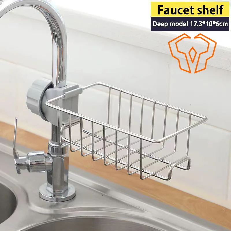 

Home Kitchen Faucet Storage Rack Drain Basket Bathroom Supplies Bathroom Storage Rack Kitchen Accessories Organizer