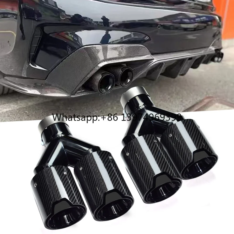 DEX Exhaust Tip Customizable for Universal Performance Styles CarbonFiber StainlessSteel 1.5mm Thick Smooth Finish Exhaust Pipe