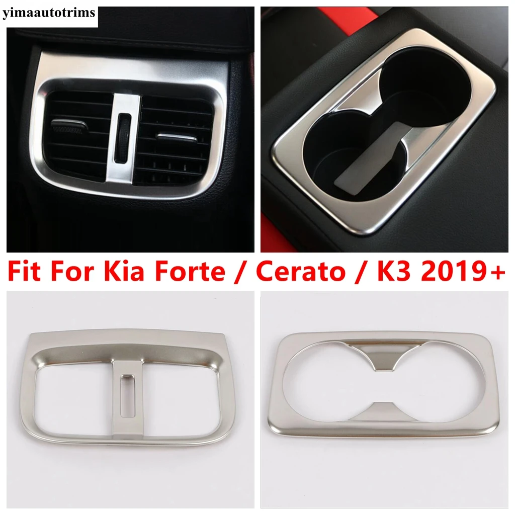 

Rear Armrest Box Air Conditioning AC Outlet / Water Cup Holder Frame Cover Trim Accessories For Kia Cerato Forte K3 2019 - 2023