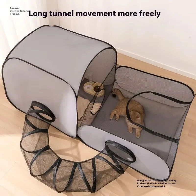 Dog  Cat Pet Tunnel  Outdoor Pet Portable Foldable Tunnel Combination Set Dog  Cat Fence Tent  Pet Bed small animal cage
