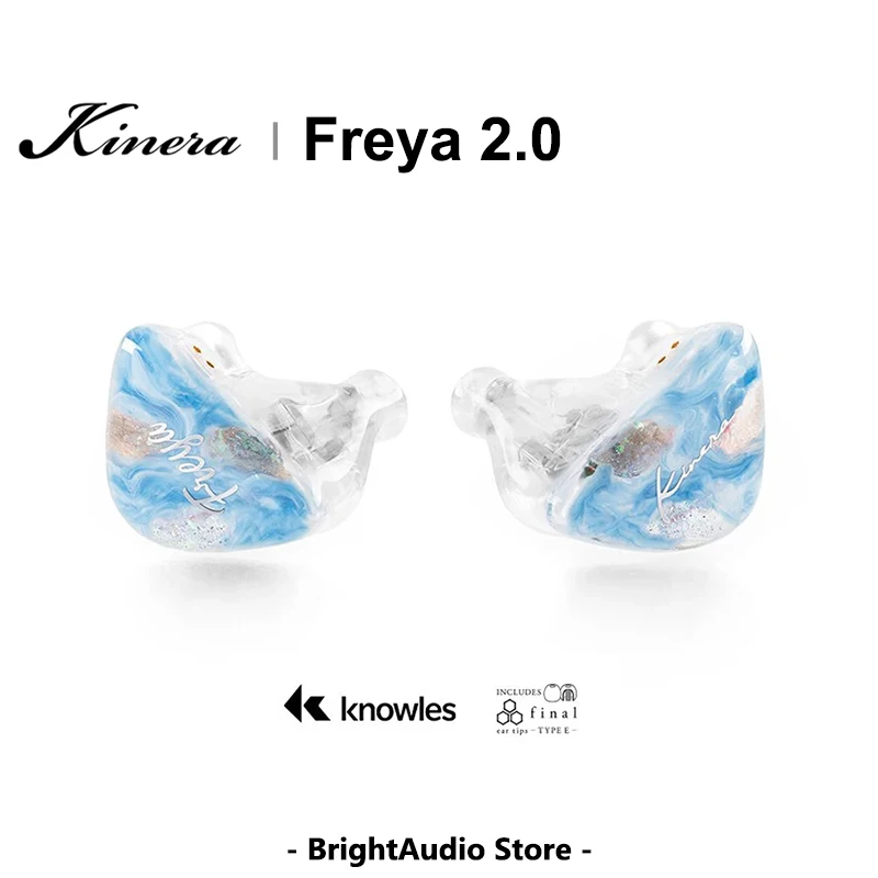 

KINERA Freya 2.0 1DD+3BA Hybrid Drivers In-Ear Earphone IEM with 0.78mm Detachable cable 3.5mm + 4.4mm Plug HIFI Wried Earbuds