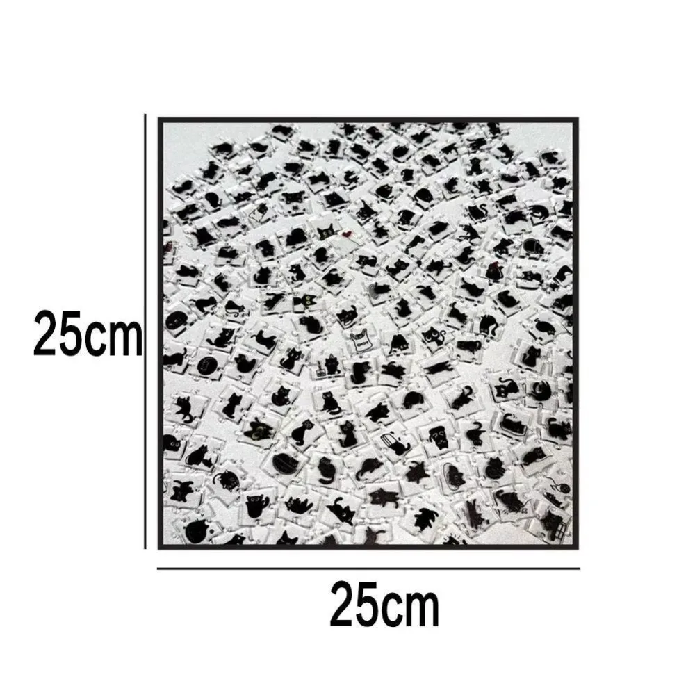 Irregular Piece Acrylic Cat Puzzle Cat Themed Artwork Non-Repeating Pattern Cat Jigsaw Puzzle Transparency Cute Cat Puzzles view 6