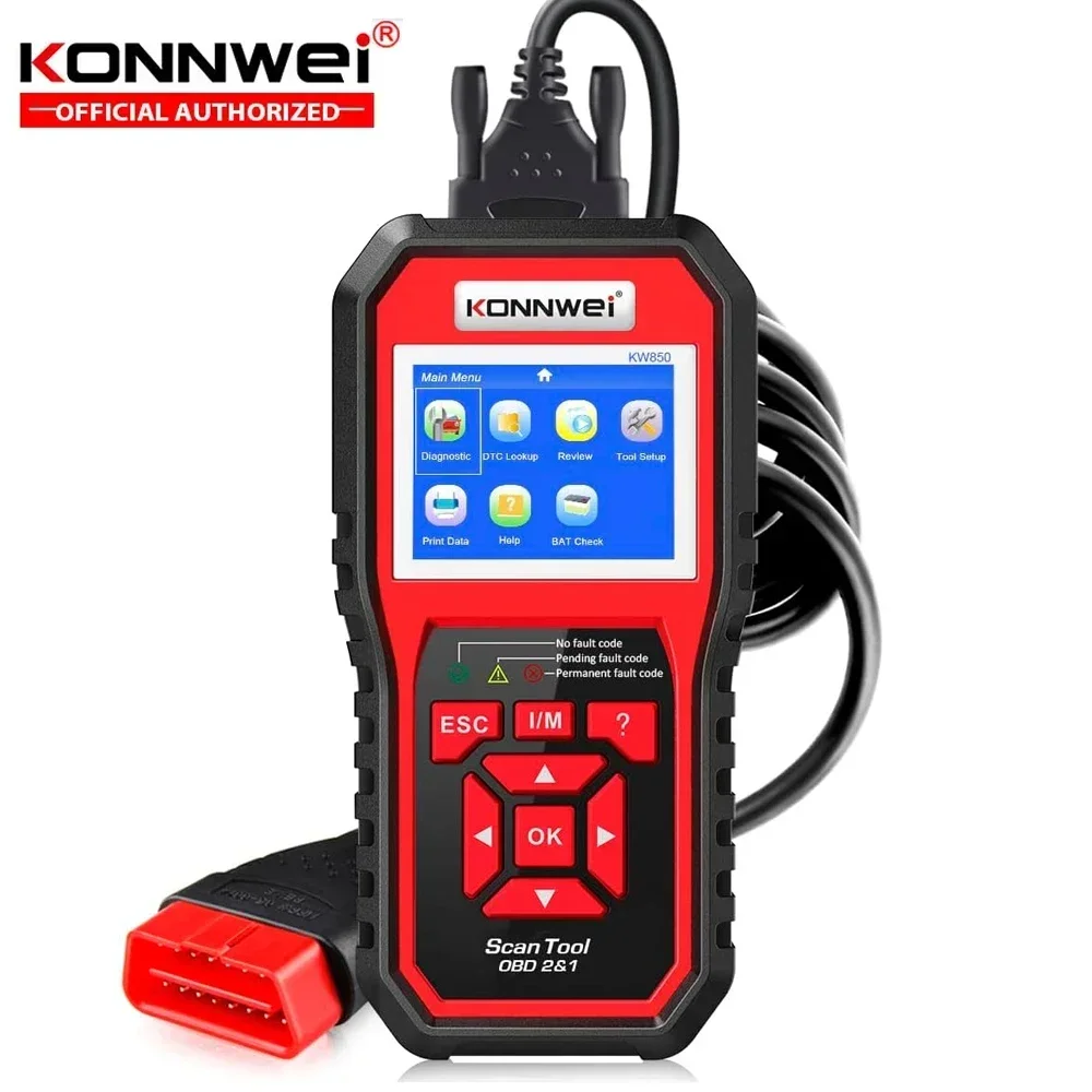 KONNWEI KW850 Professional OBD2 Scanner Auto Code Reader Diagnostic Check Engine Light Scan Tool