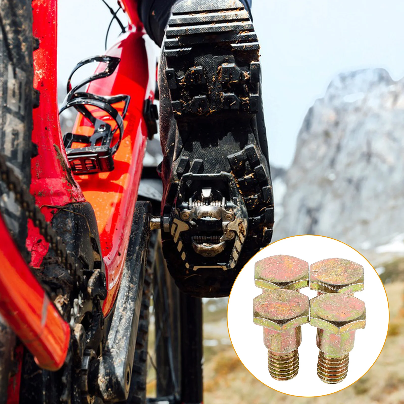 

4pcs Motorcycle Side Support Screw Durable Iron Fasteners For Kickstand Easy Install Stable Parking Replacement Parts Universal