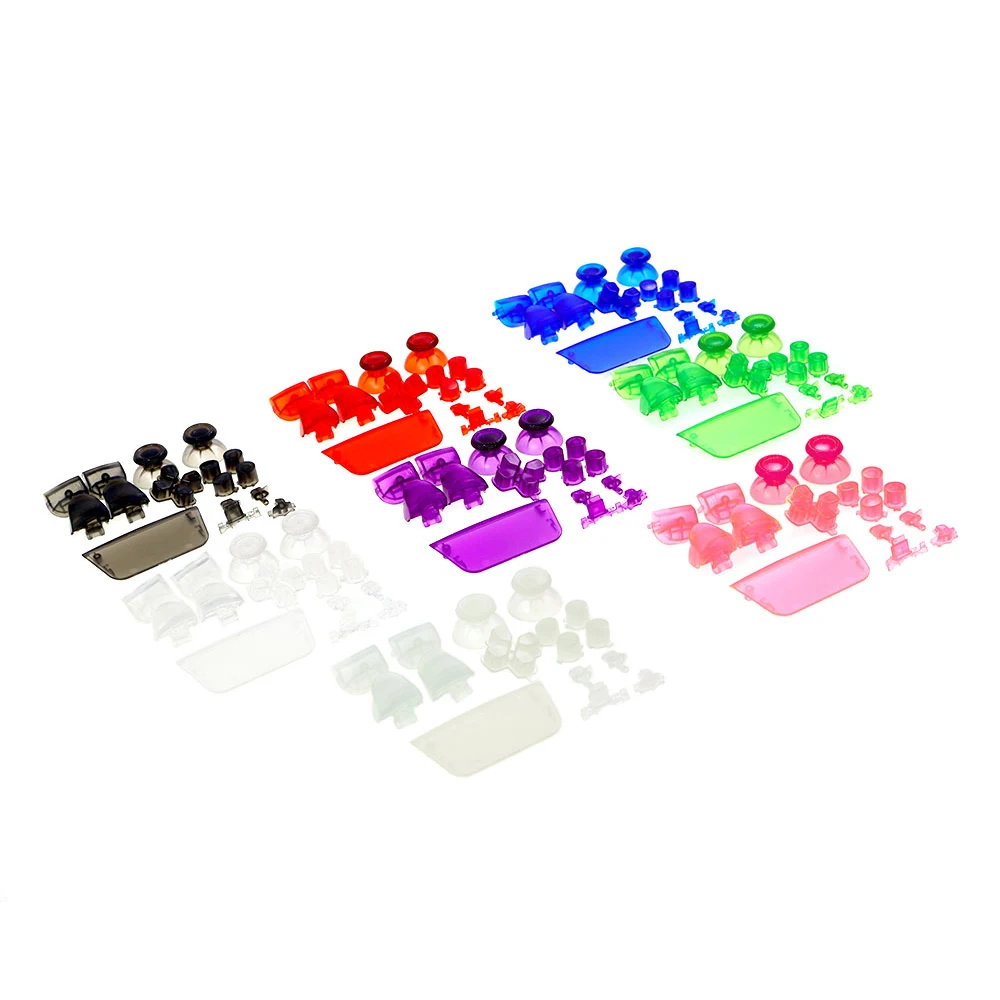 1 jeu de boutons transparents de remplacement, jeu d-pad L1 R1 L2 R2, bouton de déclenchement, anneau d'accent pour contrôleur PS5 2.0 BDM-020