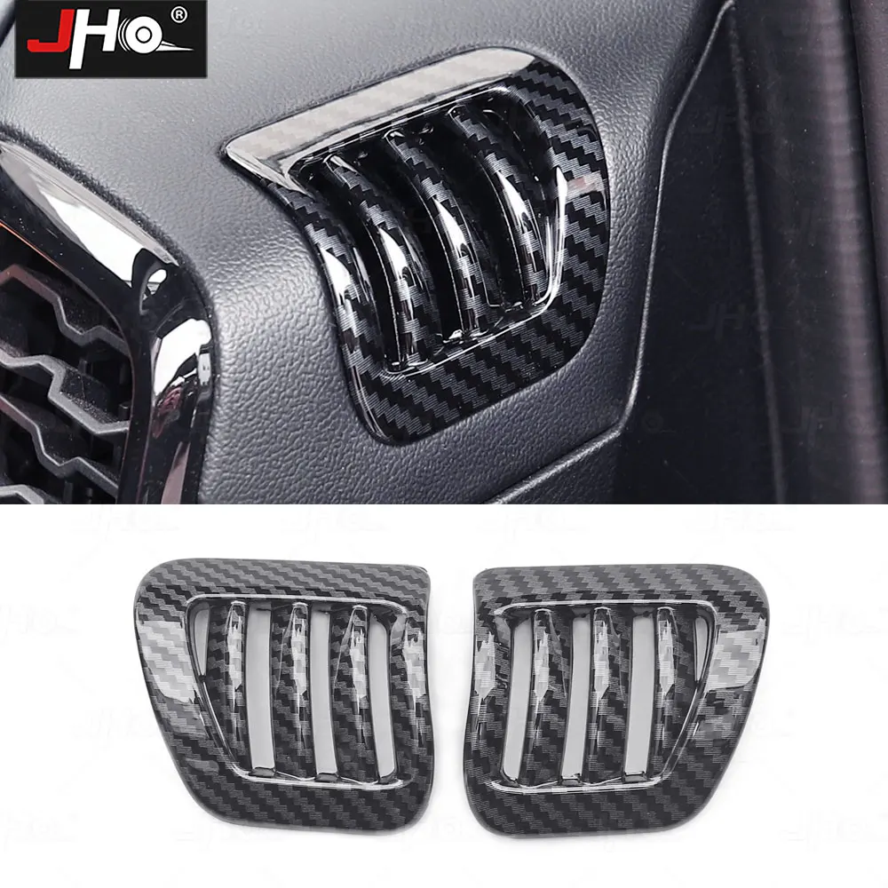 

JHO Carbon Grain Inner Front Air Vent Outlet Cover Trim Decoration for Ford Ranger T9 2022 2023 2024 2025 Exterior Accessories