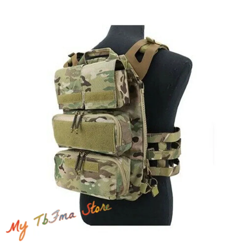 SUNSNOW New Tactical Zip-On Panel Zipper Back Panel Attachment Pouch Storage Bag For JPC 2.0 AVS Vest