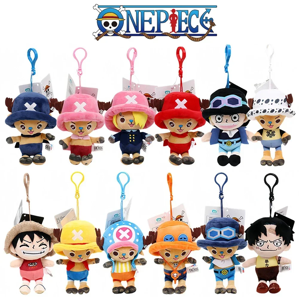 

10-12pcs One Piece Kawaii Luffy Roronoa Zoro Tony Tony Chopper Laboon Merry Plush Toy Anime Stuffed Doll Keychain Christmas Gift