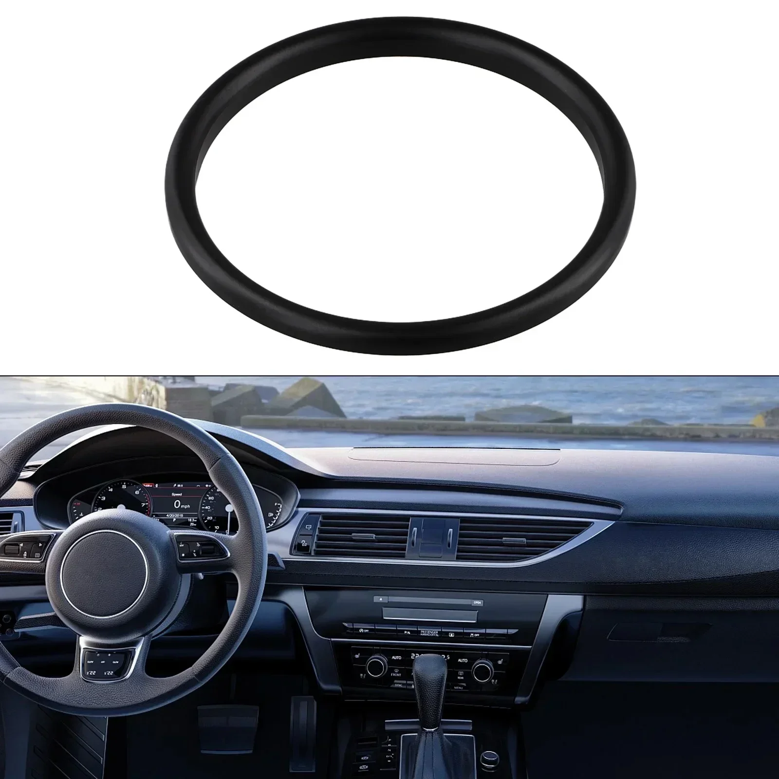 Black Car Steering Wheel Frame Trim Cover Replacement For MINI FOR Cooper F54 F55 F56 F57 F60 Steering Wheel Cover Protector