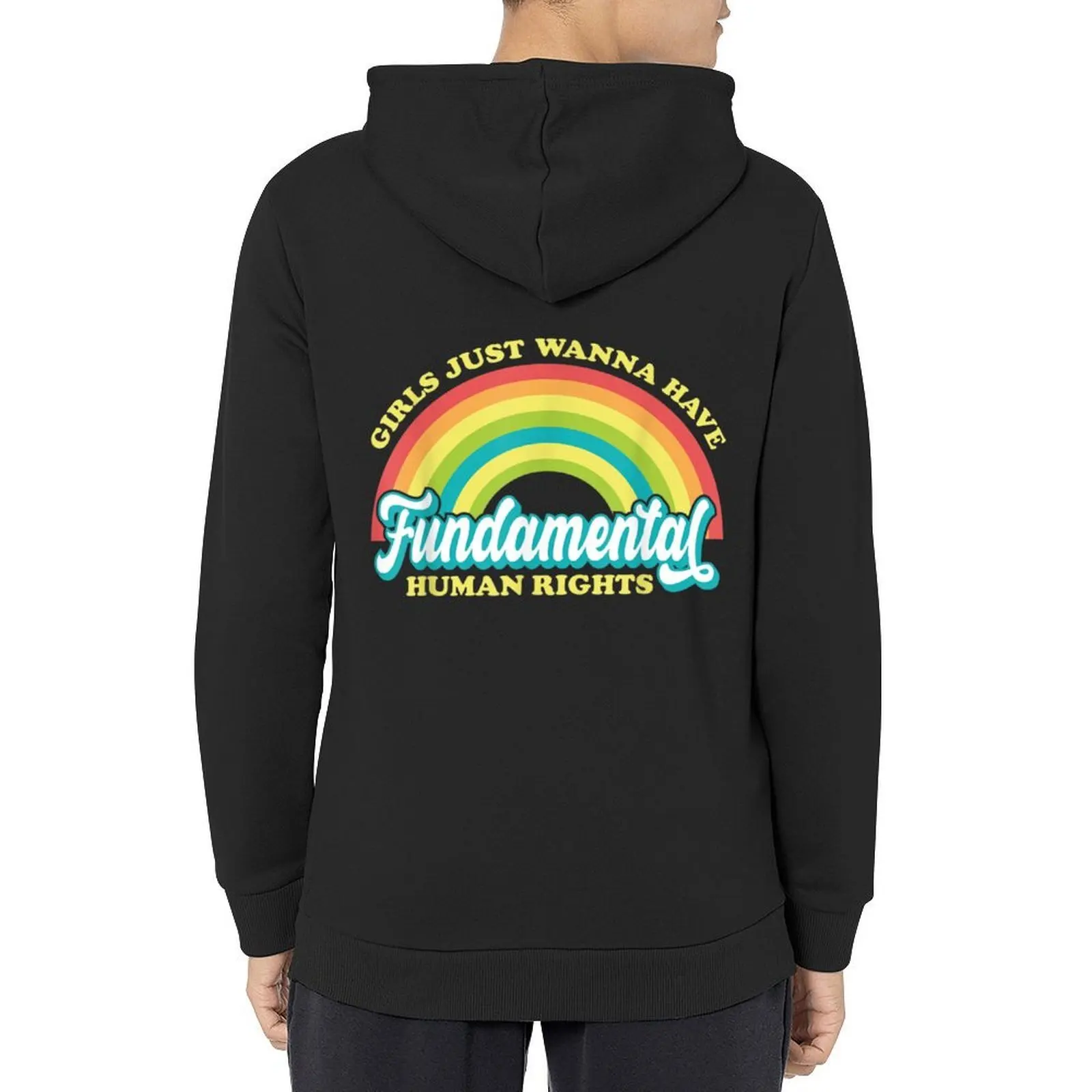 

Girls Just Want to Have Fundamental Rights Women Equally Hoodie graphic t shirts men men's sweat-shirt oversized hoodie