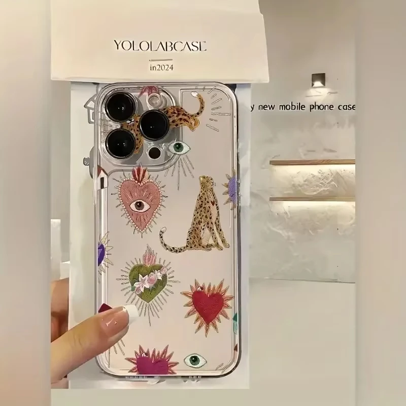 

Cheetah Phone Case For iPhone 16 15 14 13 12 11 Pro XS MAX 7 XR 8 7 Plus Clear Cover Fundas