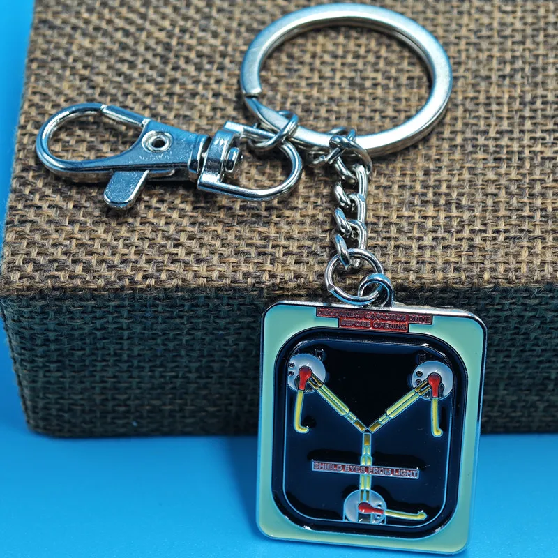 Classic science fiction movies Back To The Future Delorean Flux Capacitor Keychain Sci-fi Movie Fans Cool accessory