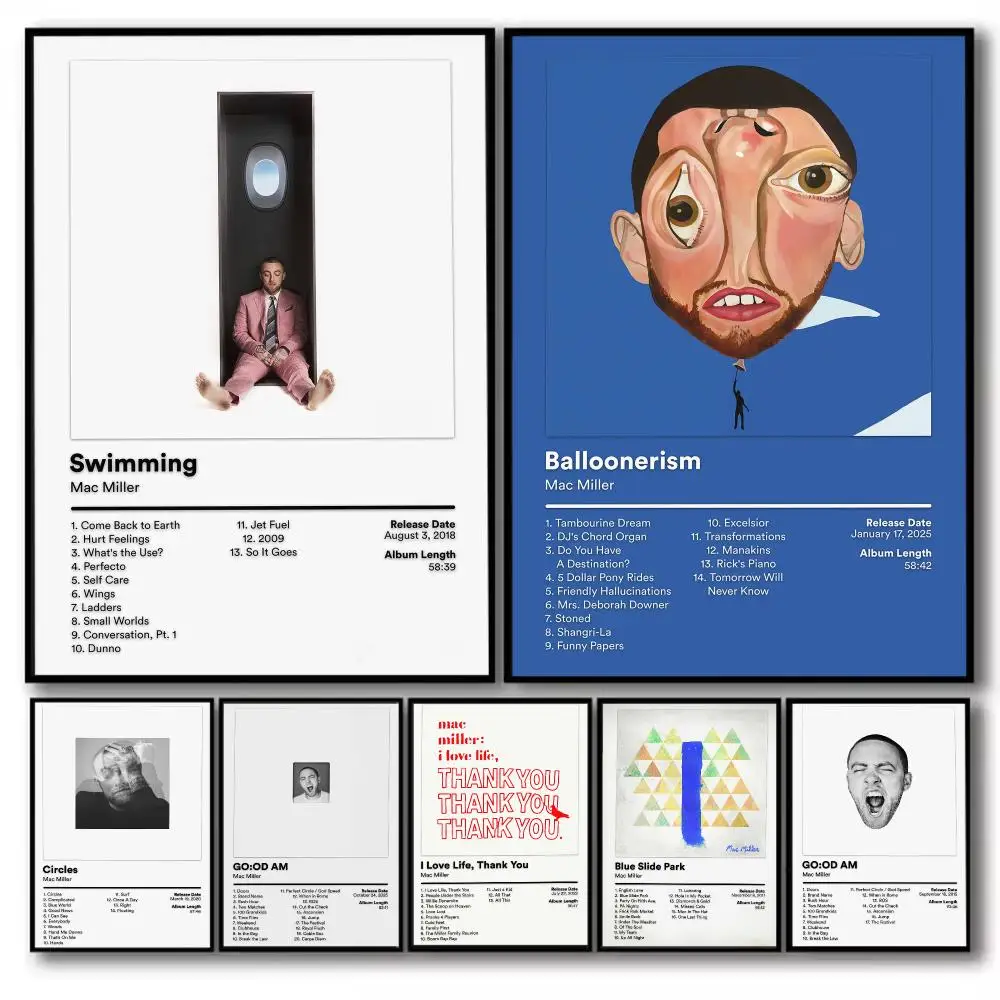 Album M-Mac Miller Poster PP Wall Decor Posters Celebrity Music Art Prints Bedroom Office Gift