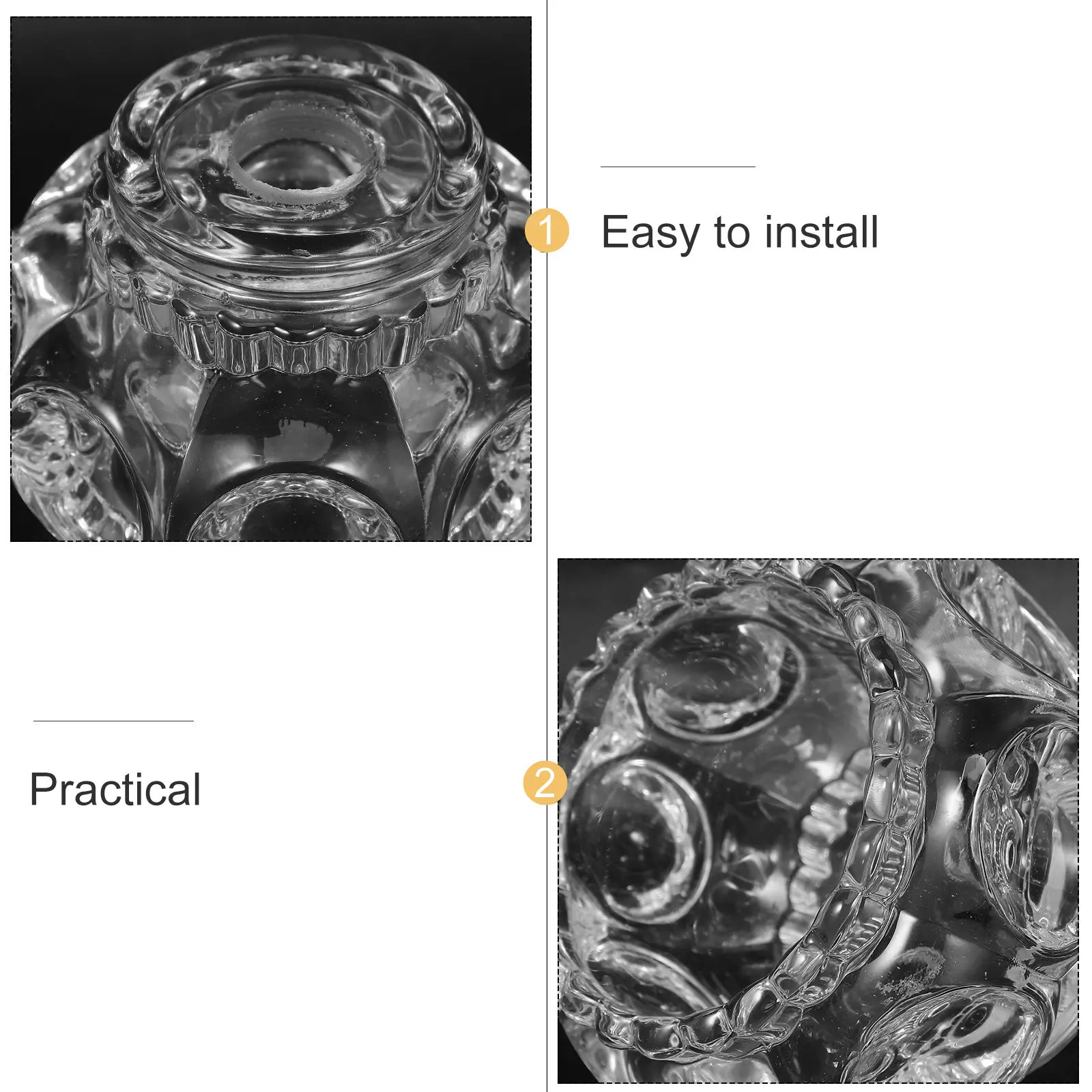 Clear Glass Table Lamp Shade Elegant Globe Design Eye Protection Dustproof Replacement for Wall Lamps Chandeliers Home Decor