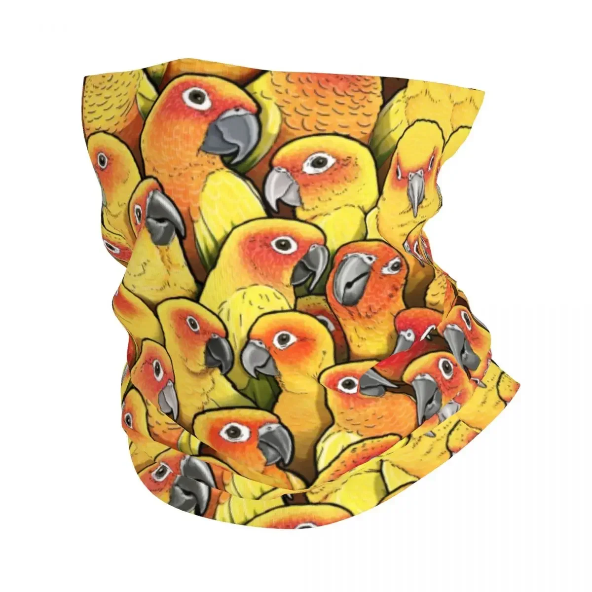 Sun Conures Squad Bandana Neck Warmer Men Women Winter Hiking Ski Scarf Gaiter Parrot Birds Face Cover