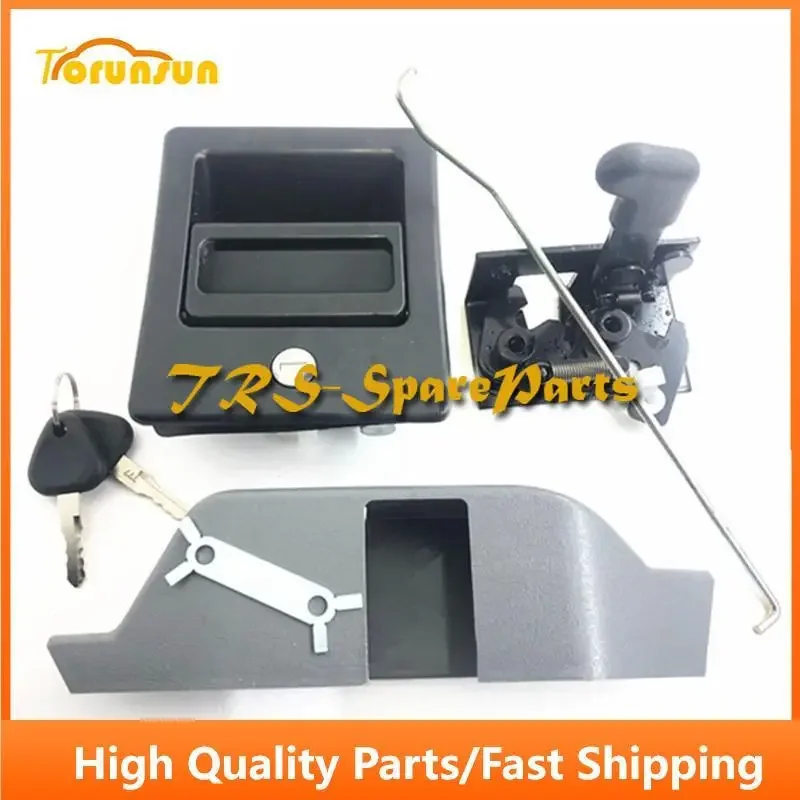 For VOLVO EC210 240 290 360 460B cab door lock assembly outside pull lock block high-quality excavator accessories