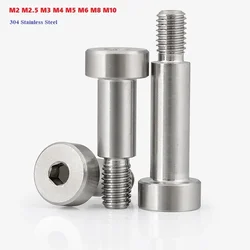 304 Stainless Steel Hexagon Socket Roller Bearing Contour Shoulder Screws Bolts M2 M2.5 M3 M4 M5 M6 M8 M10