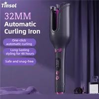 TINSOL-rizo eléctrico rotatorio de 32MM, rizador de pelo automático, barra rizadora giratoria de aire de iones negativos, herramienta de estilismo profesional