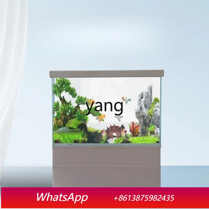 

MMM Fish Tank Living Room Small Change Water Desktop Integrated Bottom Filter Household Glass