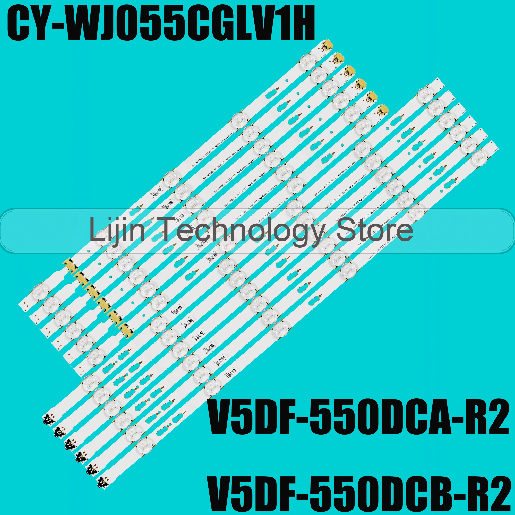 

LED strip For V5DF-550DCA-R2 V5DF-550DCB-R2 BN96-34787A 34788A UN55J6520 UE55J6300 UE55J6370S CY-WJ055CGLV1H