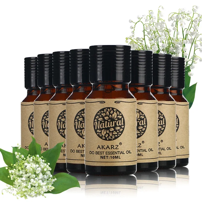 

AKARZ Essential Oil Sets - 10ml*8 Orange Lemon Clary Sage Verbena Jasmine Osmanthus Sandalwood Rosemary Oils - Aromatherapy,