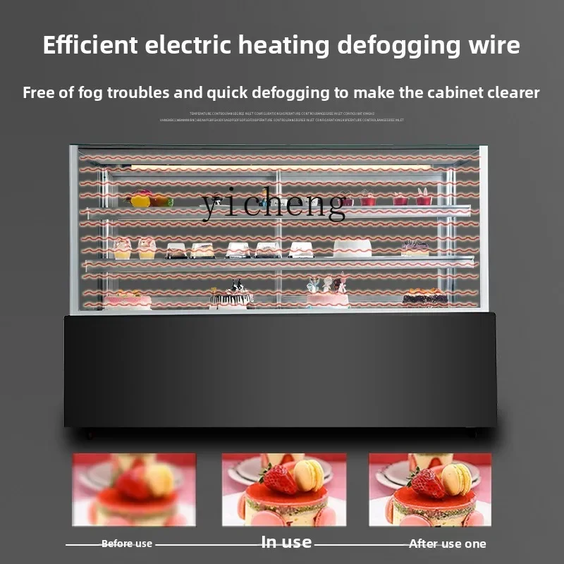 

ZK Infinity Glass Right Angle Cake Cabinet Commercial Display Cabinet Refrigerated Deli Sushi Dessert Mousse Air Cooling