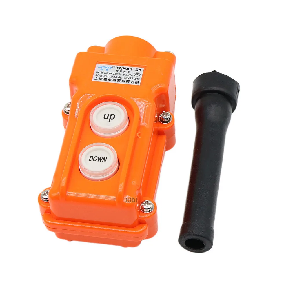 COB-61 COB-62 COB-63 COB-64 Rain proof crane control switch English logo lifting button Self reset electric hoist operating hand