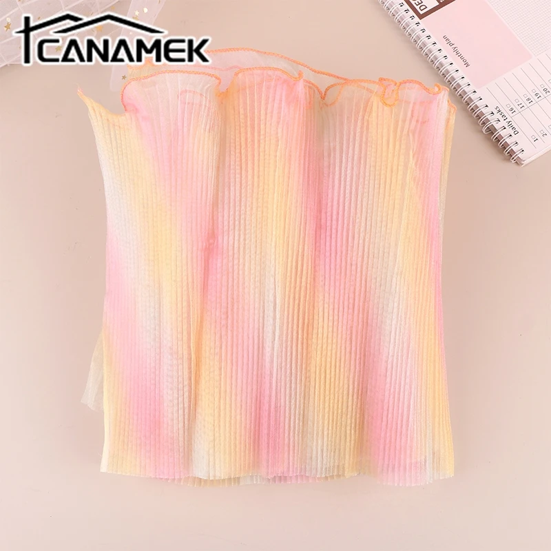 1PC Wave Yarn Flower Wrapping Paper Pleated Yarn Florist Bouquet Packaging Lace Mesh DIY Flowers Gift Wrapper Supplies 28cmx4.5M