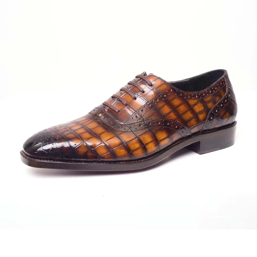 sanyeshechiping new men dress shoes male formal shoes crocodile shoes