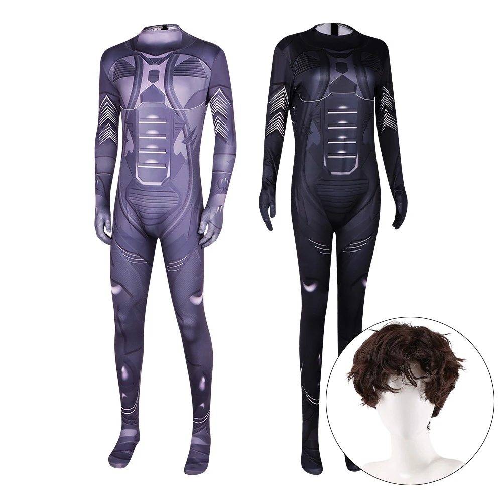 Movie Atreide Cosplay Costume Disguise Jumpsuit Wig Outfits for Men Adult Halloween Carnival Party Performance Clothes Role Play